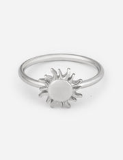 Silver Sunset Christian Ring