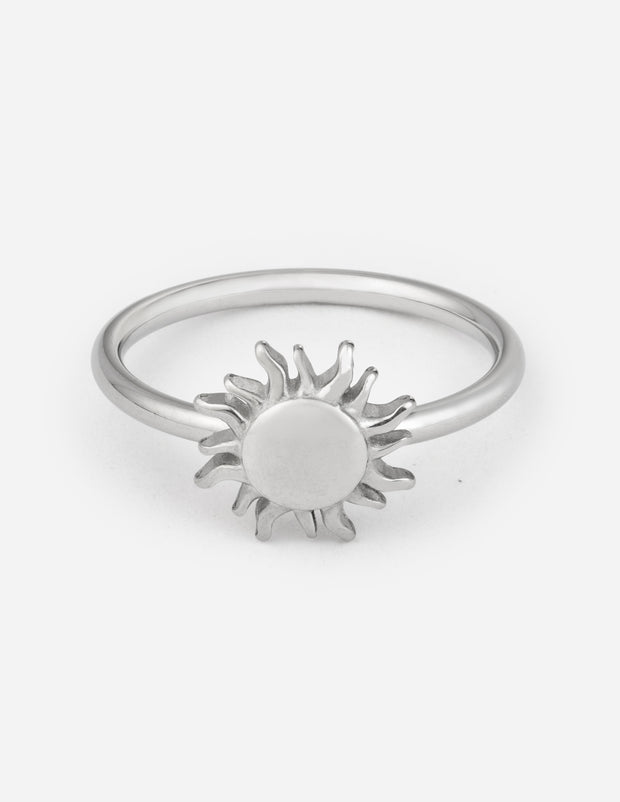 Silver Sunset Christian Ring