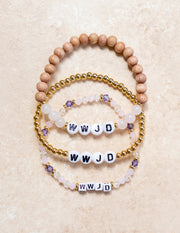 WWJD Wooden Letter Bracelet