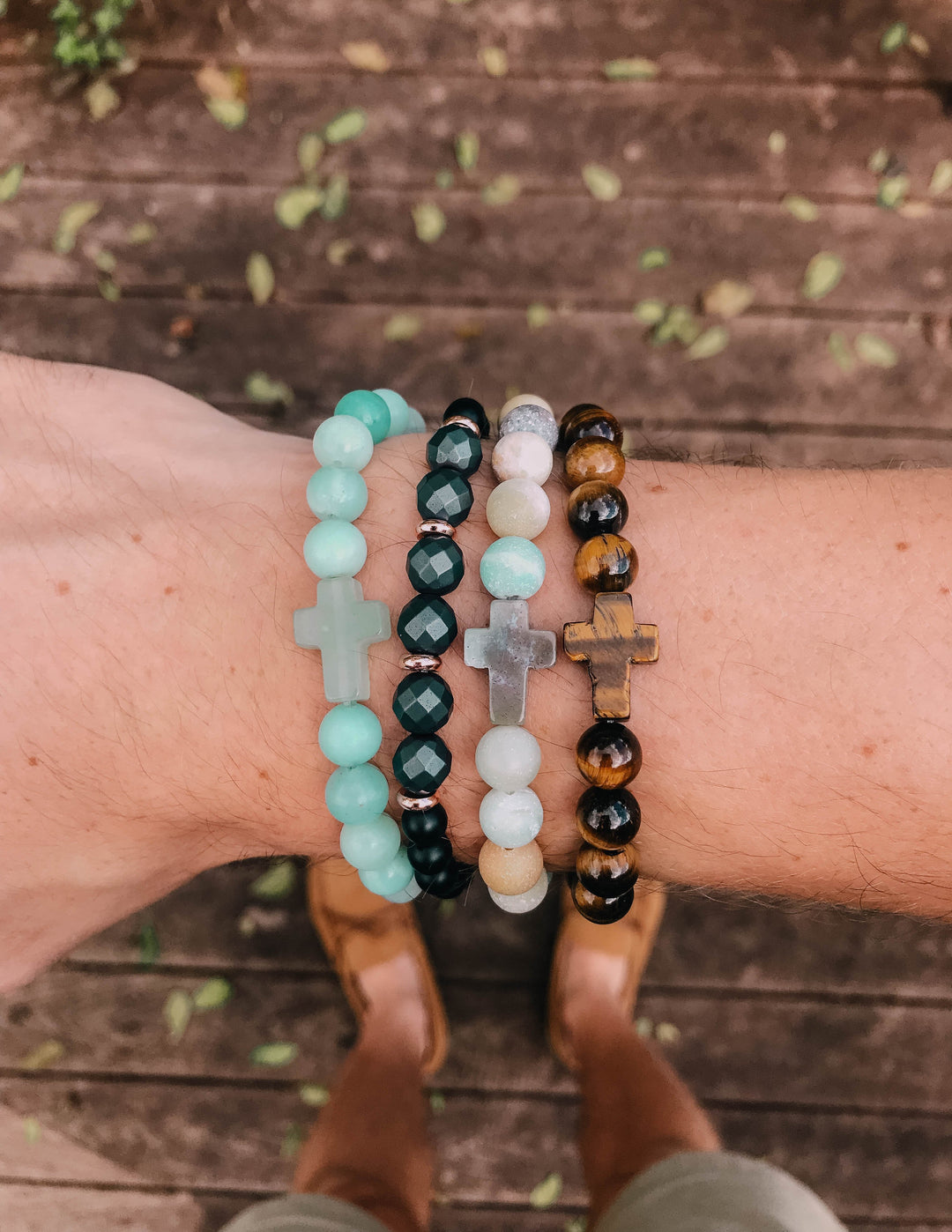 Amazonite Cross | Christian Bracelets | Elevated Faith