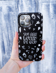 Elevated Faith Black You Are Loved By God Phone Case Christian Phone Case