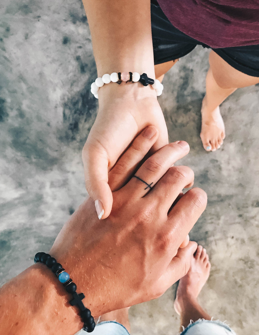Holding Hands Couple Stone Bracelet Gyedtr Matching Couple