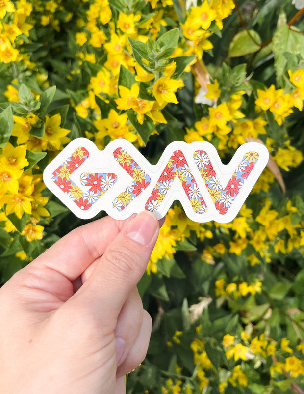 Elevated Faith Floral Highs and Lows Sticker Christian Sticker