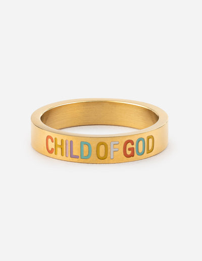 Elevated Faith Gold Child of God Ring Christian Ring