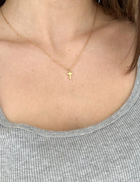 Elevated Faith Gold Cross Necklace Christian Necklace