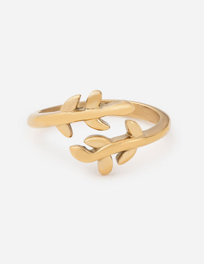 Elevated Faith Gold Olive Branch Ring Christian Ring