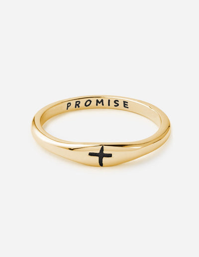 Elevated Faith Gold Promise Ring Christian Ring