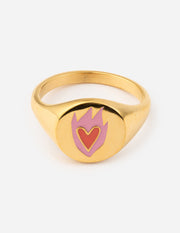 Elevated Faith Heart Signet Ring Christian Ring