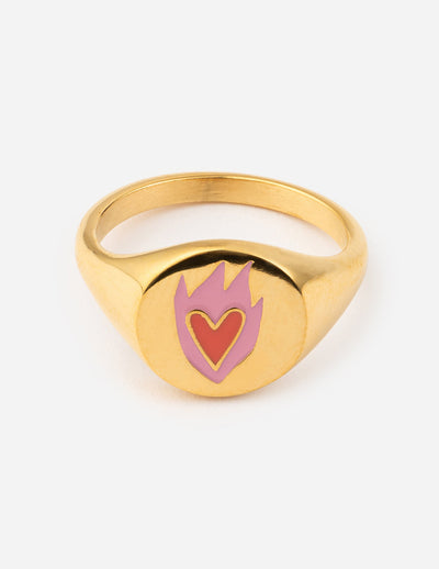 Elevated Faith Heart Signet Ring Christian Ring