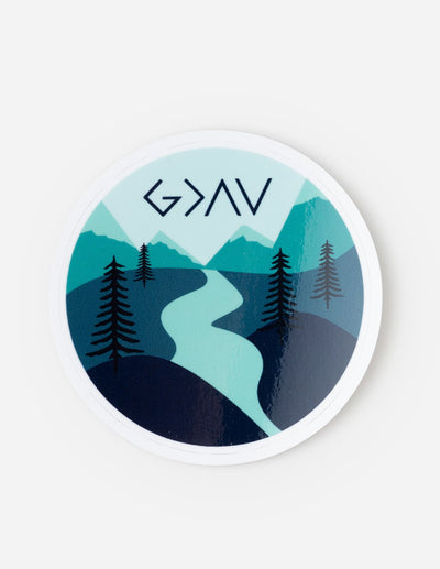Elevated Faith Highs and Lows Mountain Sticker Christian Sticker