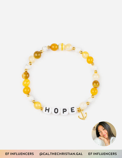 Elevated Faith Hope x Callie Shinoda Christian Letter Bracelet