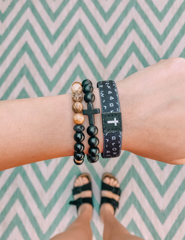 Elevated Faith - The Distance Collection bracelets symbolize your love for  each other no matter the distance between you physically. The bracelet with  the blue cross is for the guy, the bracelet