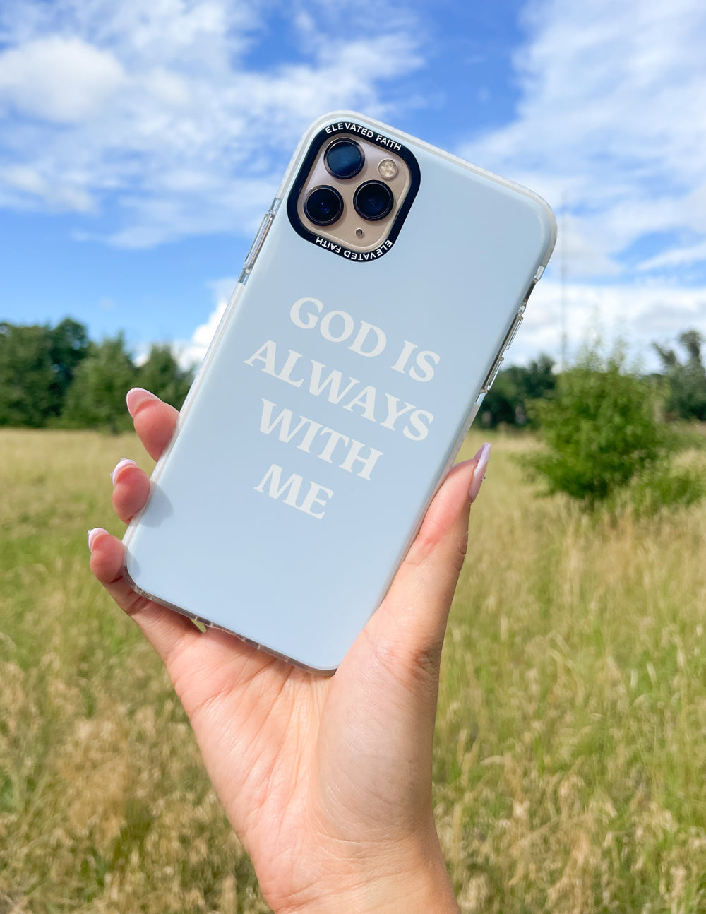 Elevated Faith Blue God is Always With Me Phone Case iPhone 11 Pro Elevated Faith Blue God is Always With Me Phone Case iPhone 11 Pro