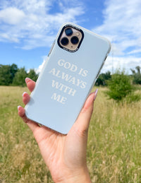 Elevated Faith Blue God is Always With Me Phone Case Christian Phone Case