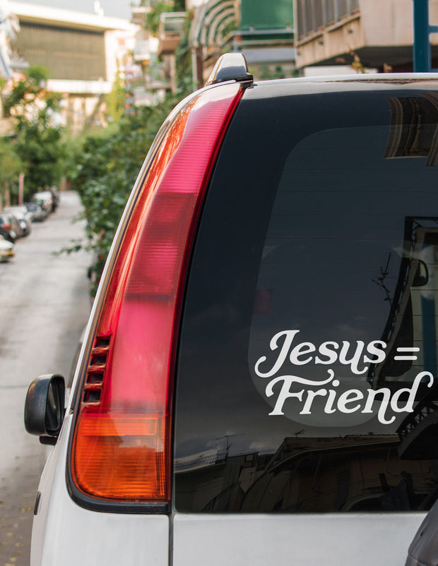 Elevated Faith Jesus Equals Friend Vinyl Decal Christian Vinyl Decal
