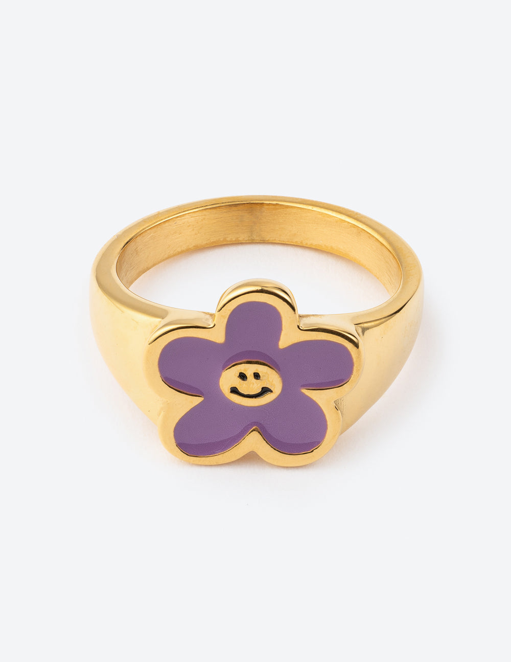 Lavender Smiley Flower Ring Christian Rings Elevated Faith