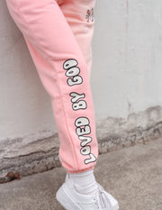 Elevated Faith Loved By God Pink Unisex Sweatpant Christian Sweatpant