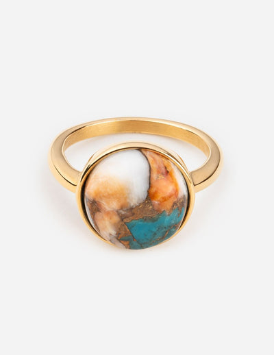 Elevated Faith Oyster Turquoise Ring Christian Ring
