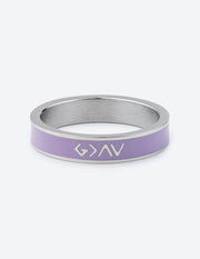 Elevated Faith Lavender Enamel Highs and Lows Ring Christian Ring