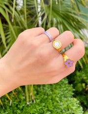 Elevated Faith Lavender Enamel Loved Ring Christian Ring