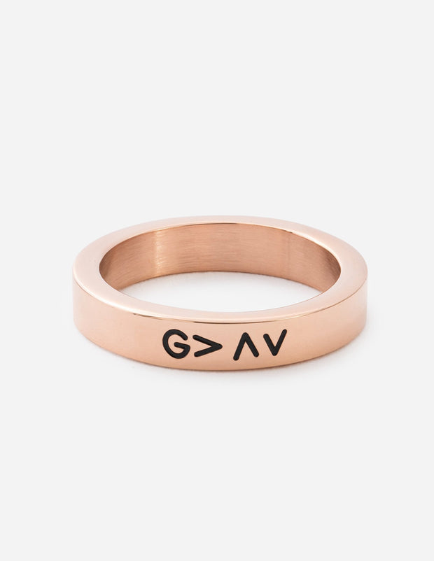 Elevated Faith Rose Gold Highs and Lows Ring Christian Ring