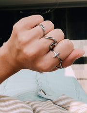 Elevated Faith Silver Cross Ring Christian Ring
