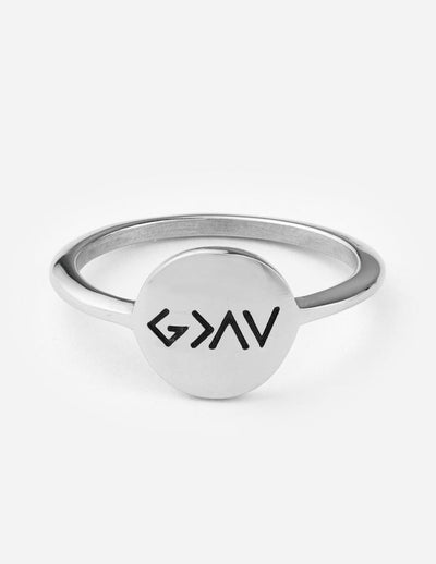 Elevated Faith Silver Highs and Lows Circle Ring Christian Ring