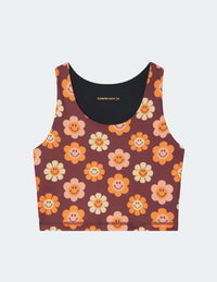 Elevated Faith Smiley Flower Bra Tank Christian Sports Bra